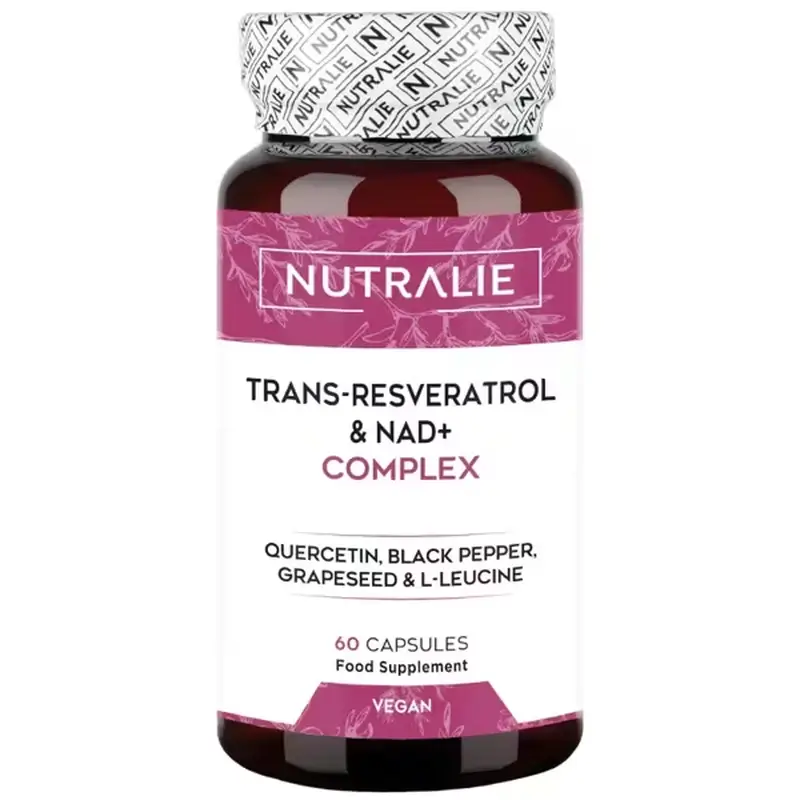 Nutralie Trans Resveratrol & Nad+ Complex con quercetina + piperina, 60 capsule