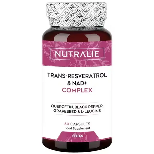 Nutralie Trans Resveratrol & Nad+ Complex con quercetina + piperina, 60 capsule