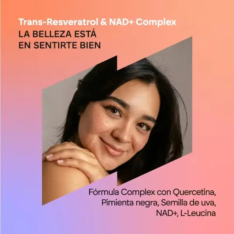 Nutralie Trans Resveratrol & Nad+ Complex con quercetina + piperina, 60 capsule