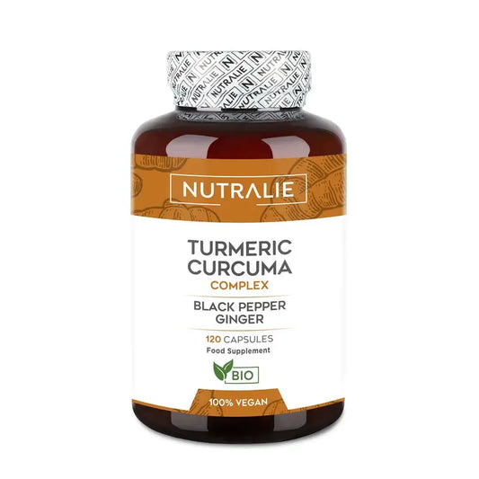 Nutralie Complesso di curcuma, zenzero e pepe nero biologico , 120 capsule