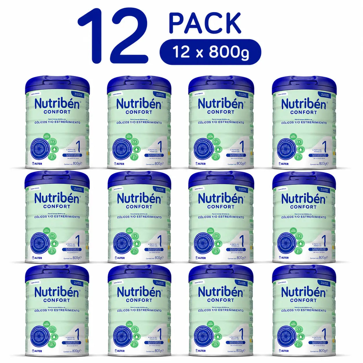 Nutribén Confort 1 Latte Starter, 12 x 800g