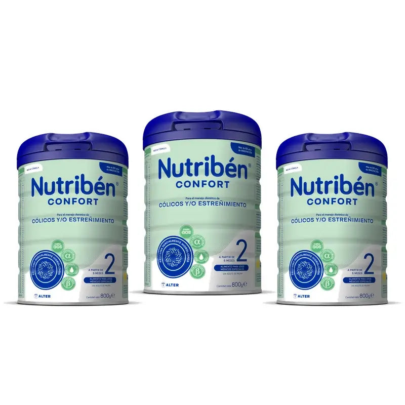 Nutribén Confort 2 Latte di proseguimento, 3 x 800 g