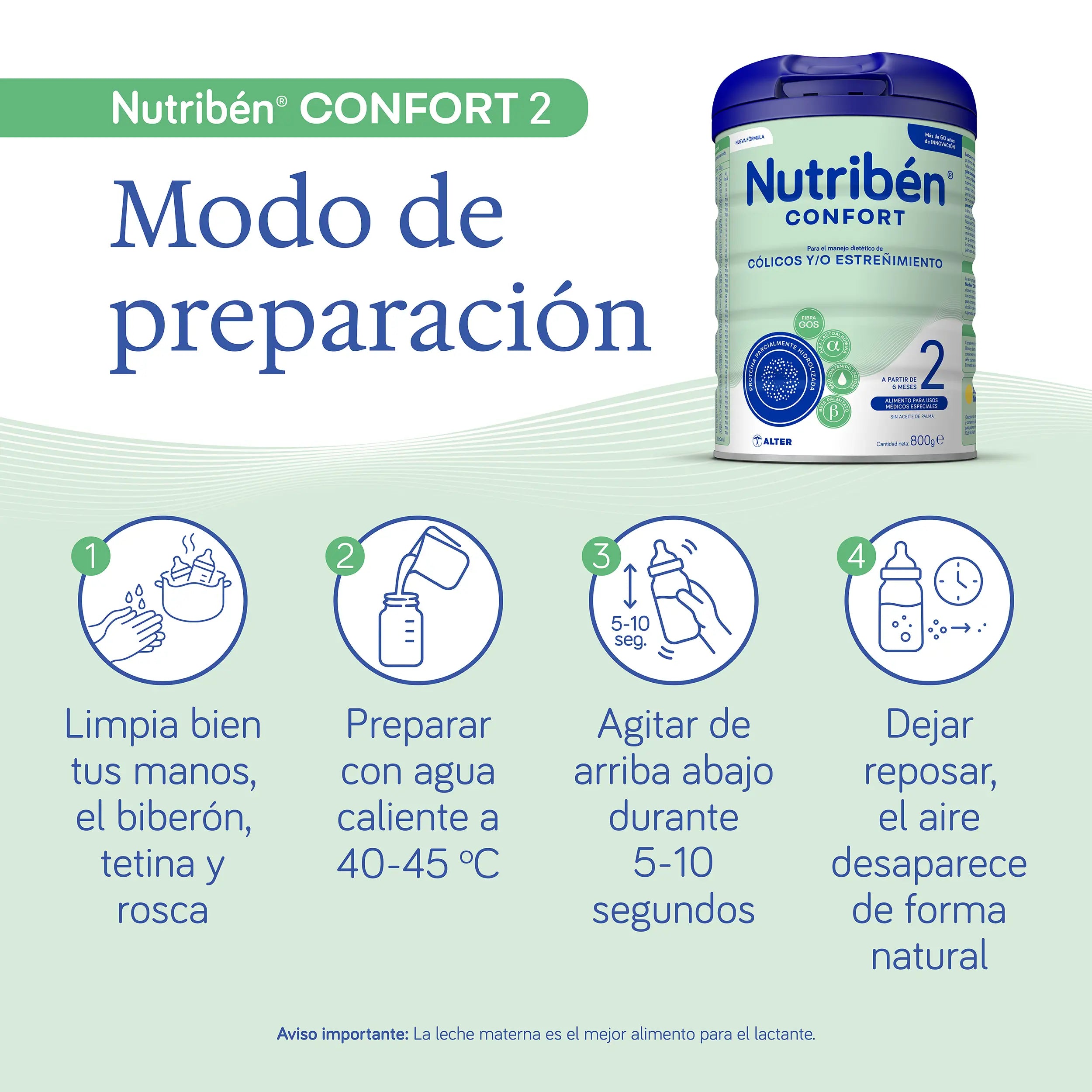 Nutribén Confort 2 Latte di proseguimento, 800 g