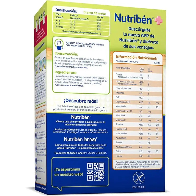 Nutriben Papilla Crema di riso 300 g