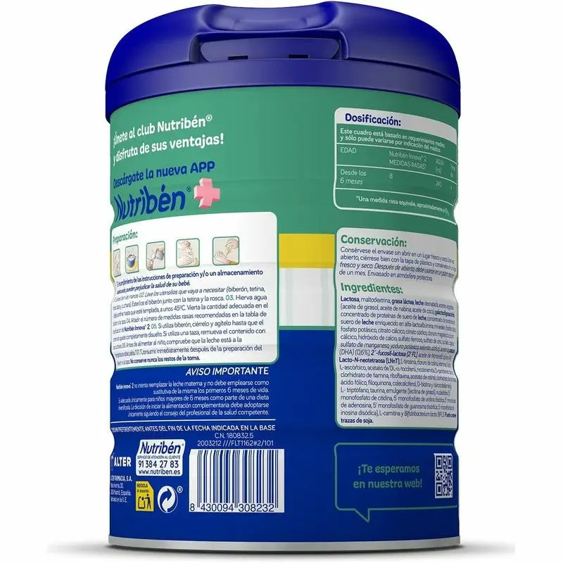 Nutribén Innova 2 Latte di proseguimento, 800 g