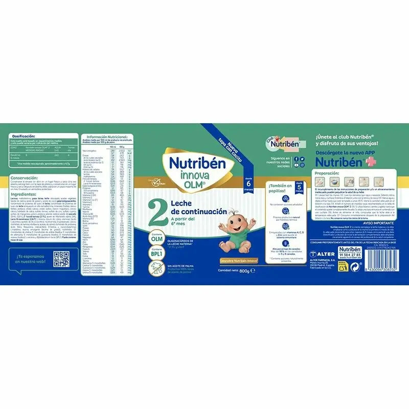 Nutribén Innova 2 Latte di proseguimento, 800 g