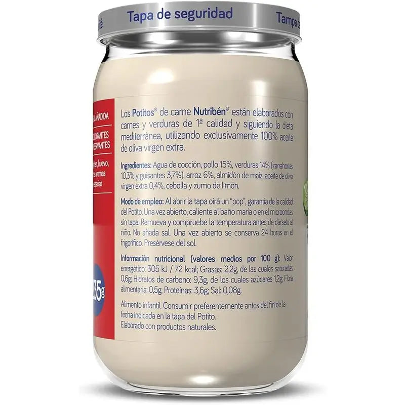 Nutriben Potito Pollo Piselli e Carote 235g