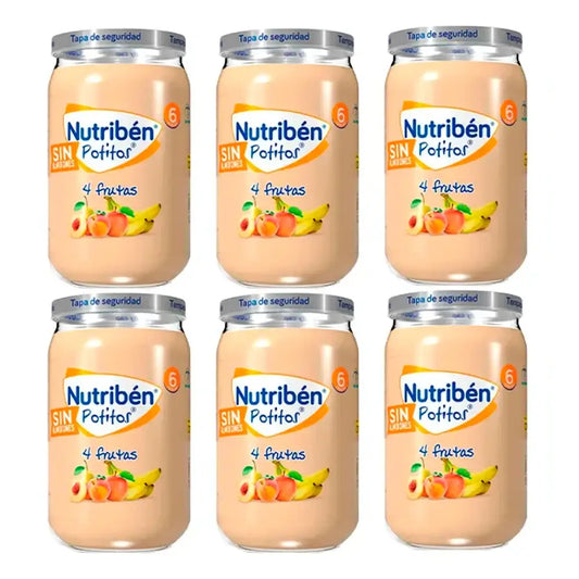Nutriben Potito 4 Frutti , 6 x 235 grammi