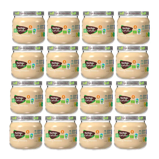 Alimenti per bambini Nutriben Banana e Mela , 12 x 120 g