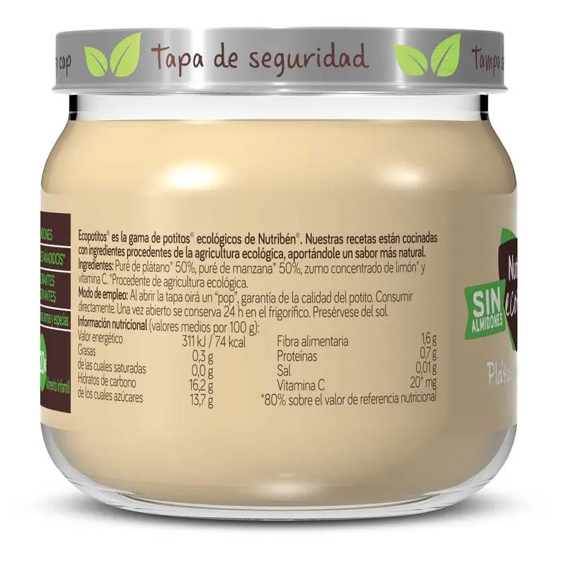 Nutriben Alimenti per bambini alla banana e alla mela, 120 g