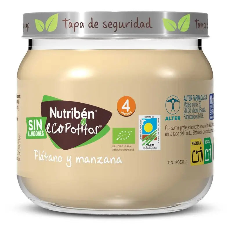 Nutriben Alimenti per bambini alla banana e alla mela, 120 g