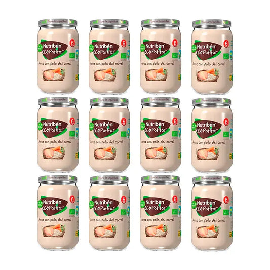 Nutriben Potito Eco Riso con pollo dell'aia , 12 x 235 grammi