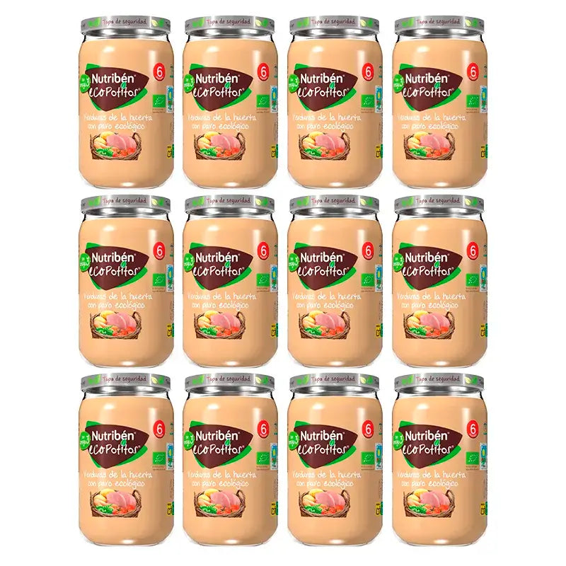 Nutriben Potito Eco Orto Tacchino , 12 x 235 grammi