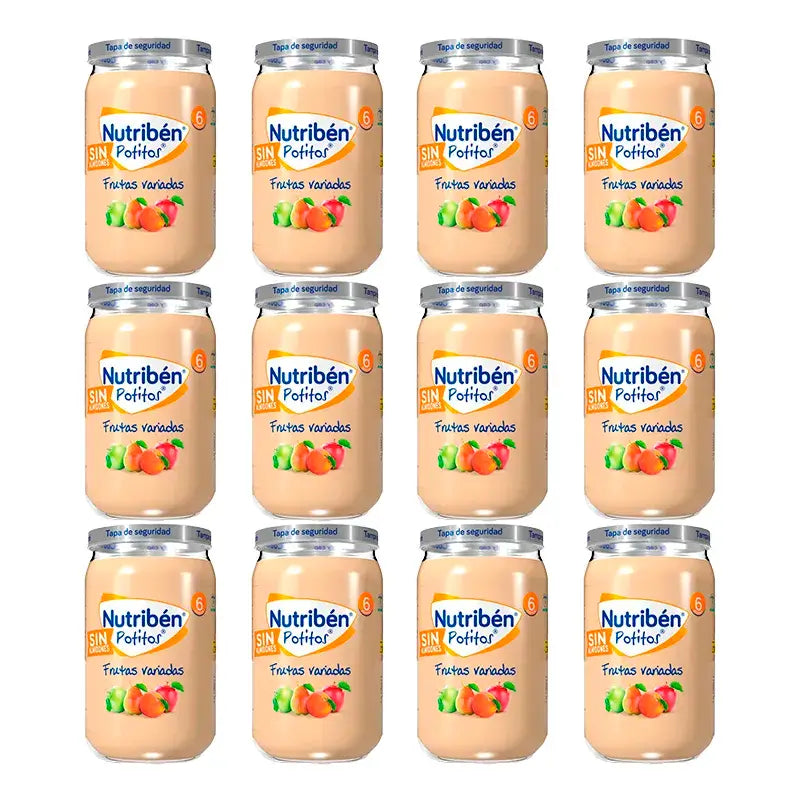 Nutriben Potito Frutti Assortiti , 12 x 235 grammi