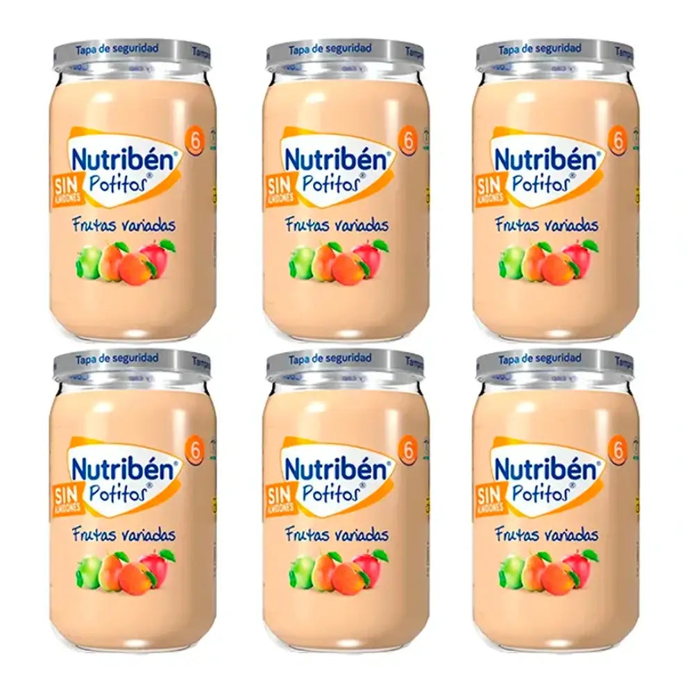Nutriben Potito Frutti Assortiti , 6 x 235 grammi