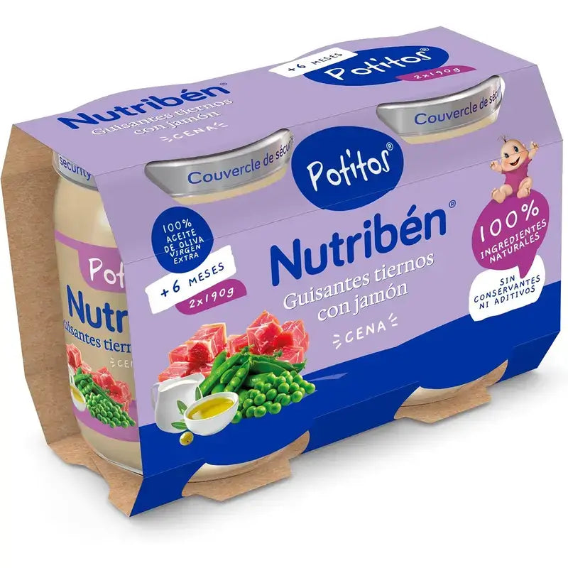 Nutribén Potito Cena: piselli con prosciutto 2 x 190 g