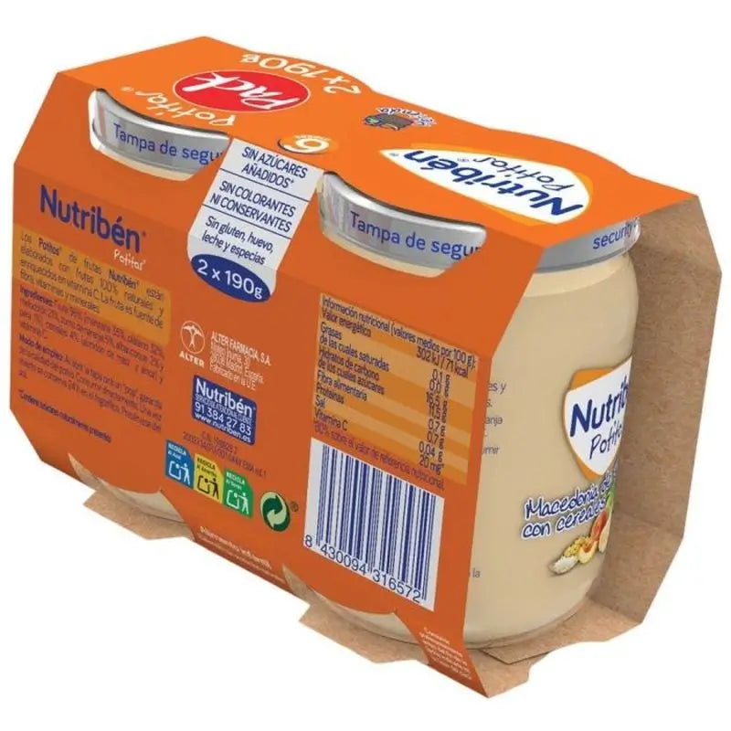 Nutriben Pack Pot Macedonia Cereali alla frutta 2X190g