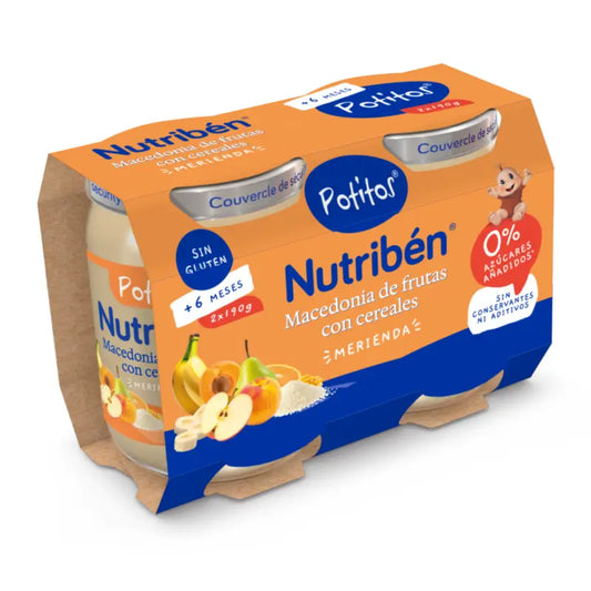 Nutriben Pack Pot Macedonia Cereali alla frutta 2X190g