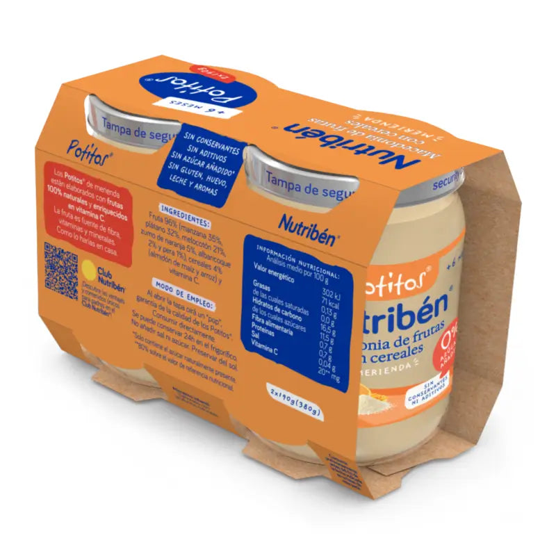 Nutriben Pack Pot Macedonia Cereali alla frutta 2X190g