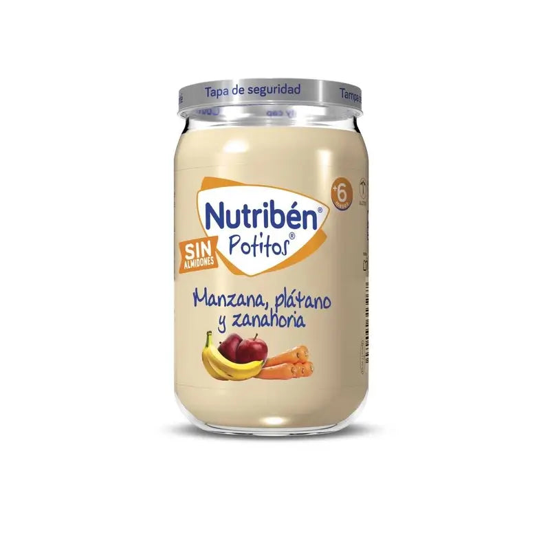 Nutriben Potito Mela, Banana e Carota, 235 grammi