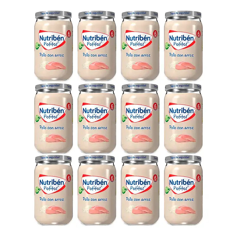 Nutriben Potito Pollo con Riso , 12 x 235 grammi