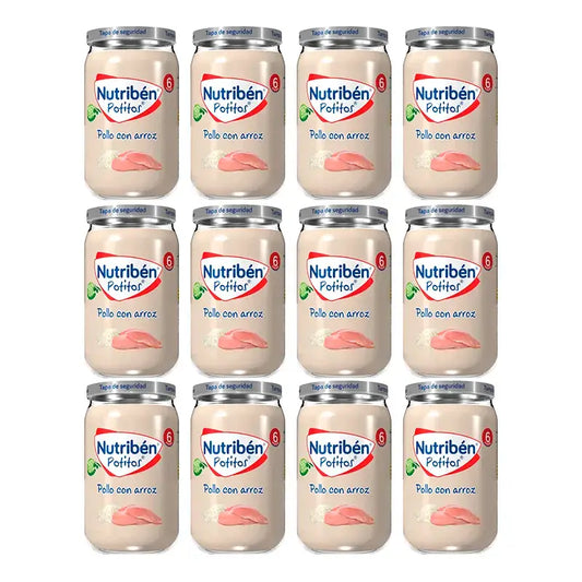 Nutriben Potito Pollo con Riso , 12 x 235 grammi