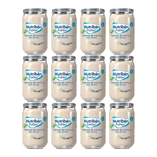Nutriben Potito Supreme Nasello con Riso , 12 x 235 grammi