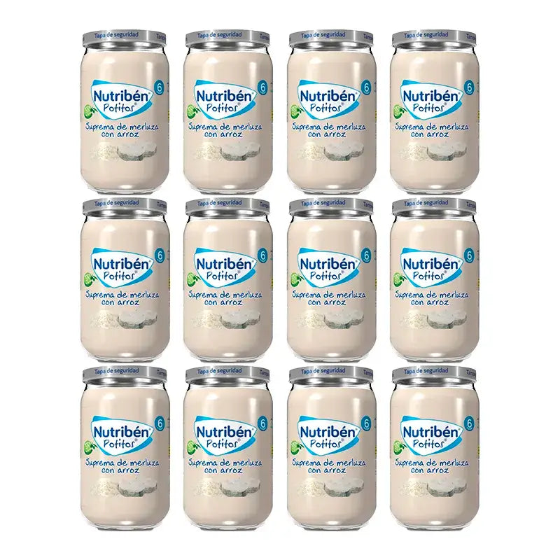 Nutriben Potito Supreme Nasello con Riso , 12 x 235 grammi