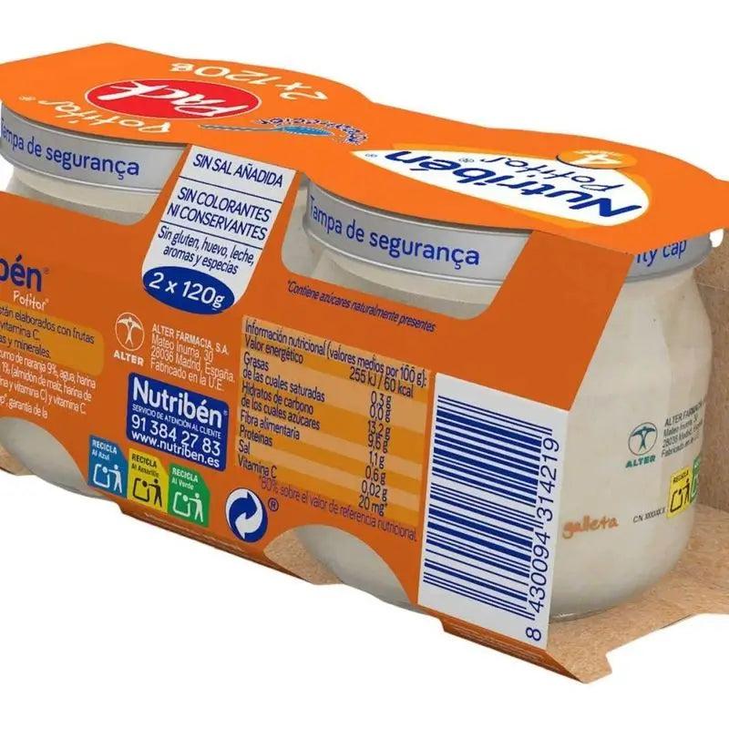 Confezione Nutribén Multifruit Potito, 2X120 g