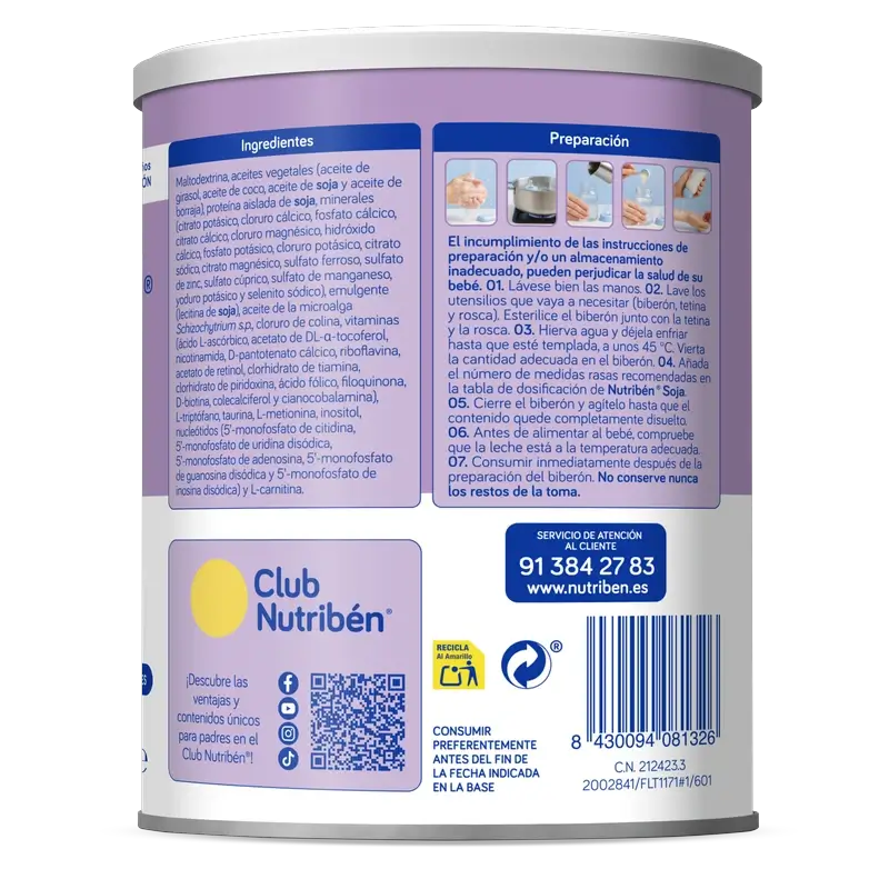Nutribén Latte idrolizzato di soia 400g