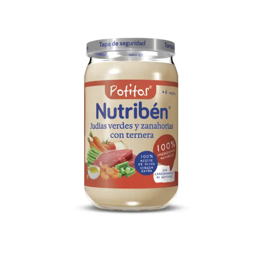 Manzo Potito Nutribén con fagioli verdi e carote, 235 g