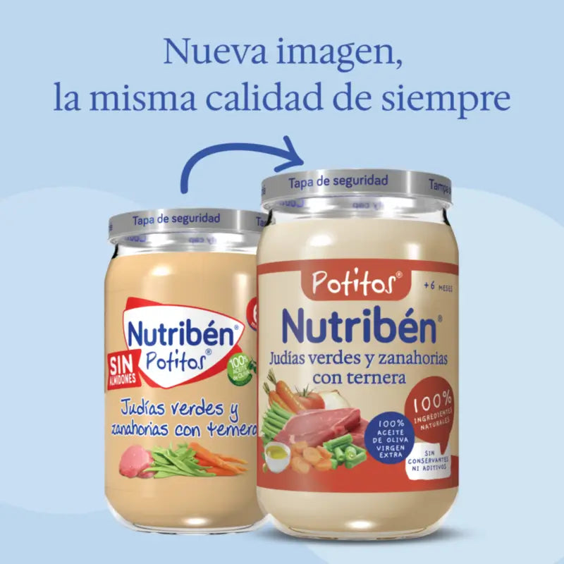 Manzo Potito Nutribén con fagioli verdi e carote, 235 g