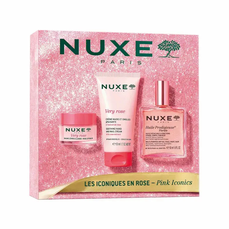 Nuxe Les Iconiques in Rosa - Set di bellezza floreale 115 ml