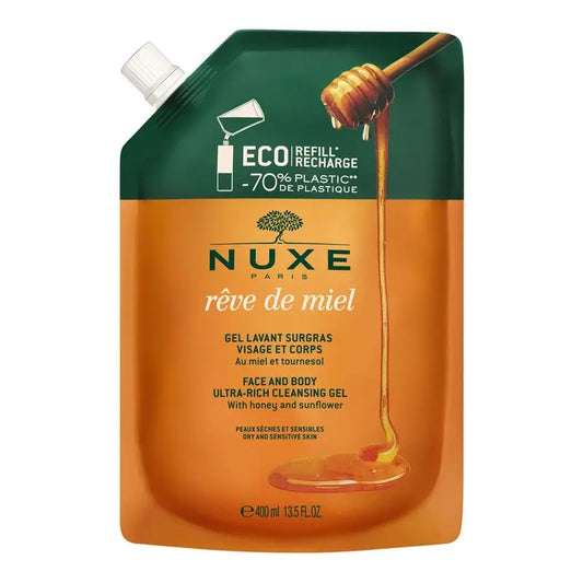 Nuxe Rêve De Miel® Gel detergente dermatologico Eco-Refill 400Ml