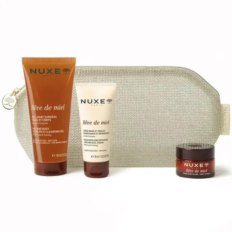 Nuxe Rêve de Miel Trio nutriente per corpo, mani e labbra 145 ml