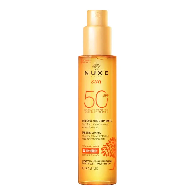 Nuxe Olio solare abbronzante per viso e corpo SPF 50
