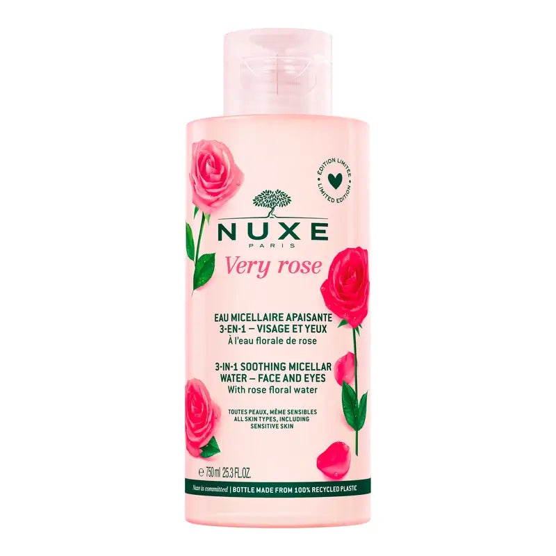 Nuxe Very Rose Acqua micellare lenitiva , 750 ml