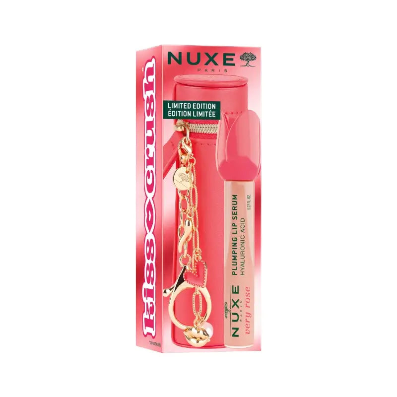 Nuxe Very Rose Siero rimpolpante per le labbra 8 ml + astuccio per rossetto in omaggio, 8 ml