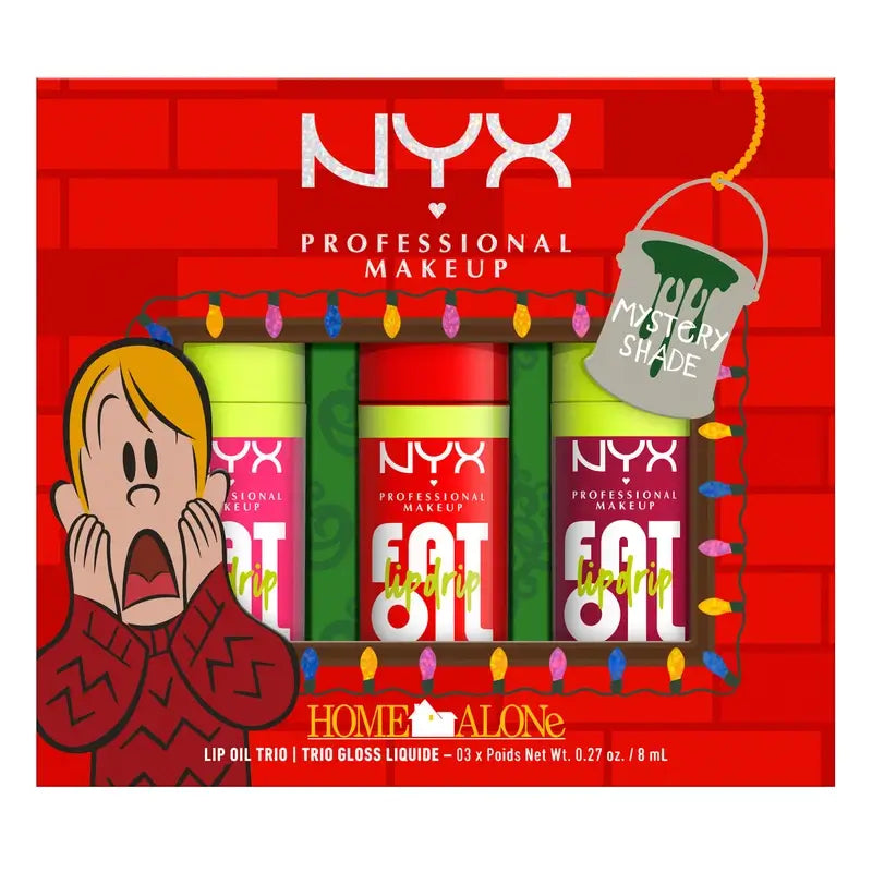 Nyx Home Alone Drip Trio Olio per labbra , 3x8 ml