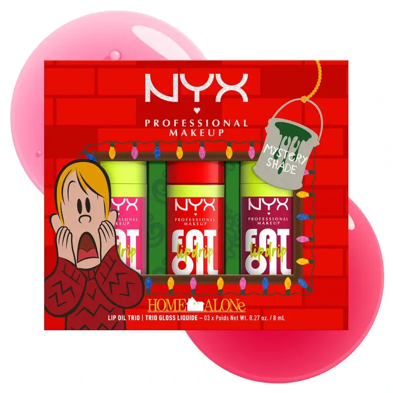 Nyx Home Alone Drip Trio Olio per labbra , 3x8 ml