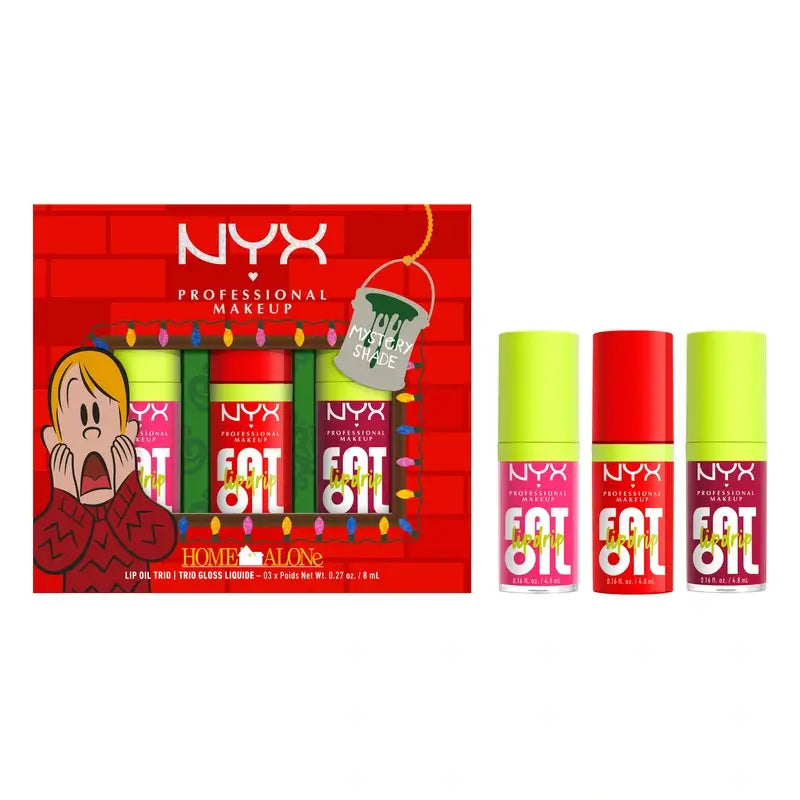 Nyx Home Alone Drip Trio Olio per labbra , 3x8 ml
