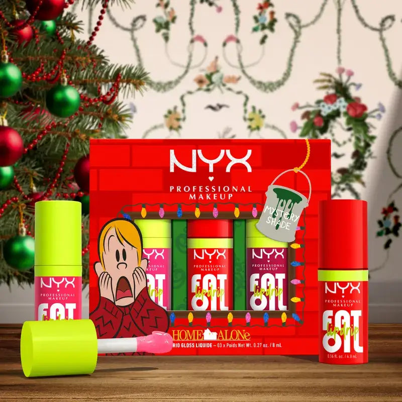 Nyx Home Alone Drip Trio Olio per labbra , 3x8 ml