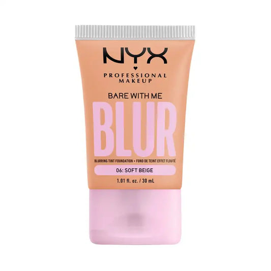 Nyx Bare With Me Blur Skin Tint, fondotinta sfumabile, finitura opaca, tonalità 06 , 30 ml