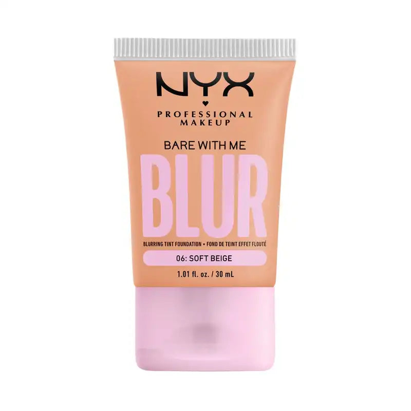 Nyx Bare With Me Blur Skin Tint, fondotinta sfumabile, finitura opaca, tonalità 06 , 30 ml