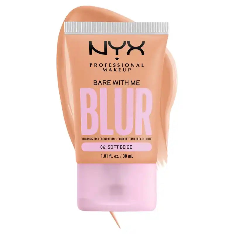 Nyx Bare With Me Blur Skin Tint, fondotinta sfumabile, finitura opaca, tonalità 06 , 30 ml