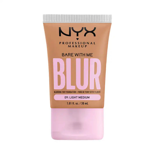 Nyx Bare With Me Blur Skin Tint, fondotinta sfumabile, finitura opaca, tonalità 09 , 30 ml