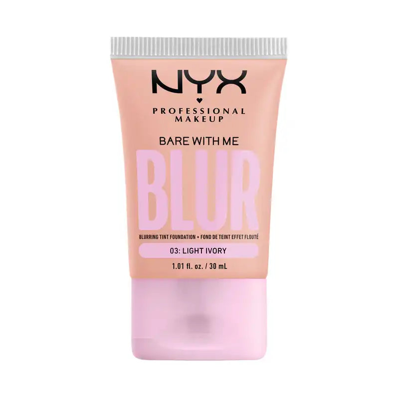 Nyx Bare With Me Blur Skin Tint, Fondotinta sfumante, Finitura opaca, Tonalità Avorio chiaro , 30 ml