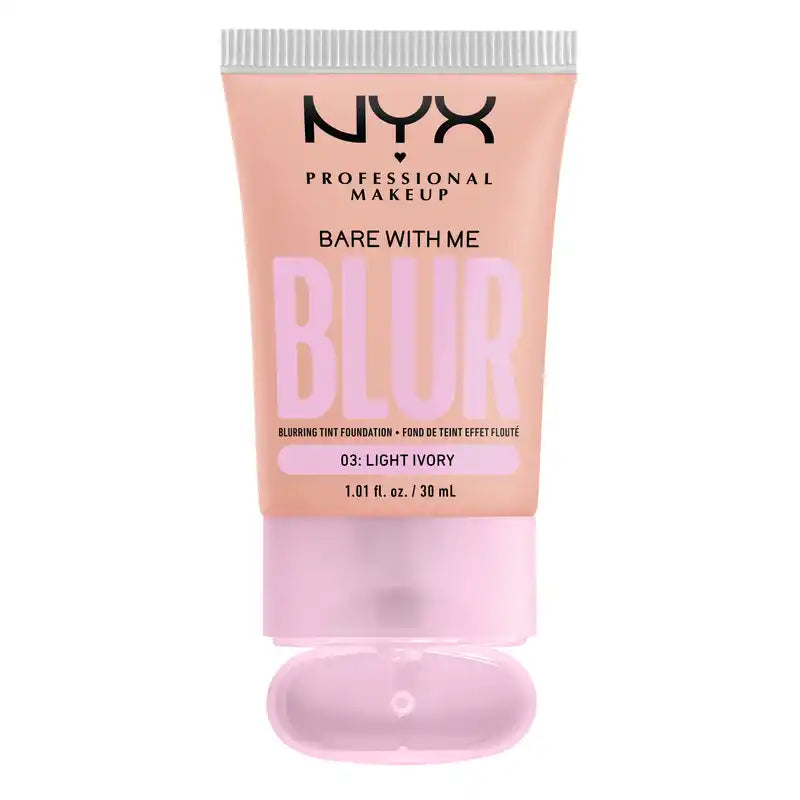 Nyx Bare With Me Blur Skin Tint, Fondotinta sfumante, Finitura opaca, Tonalità Avorio chiaro , 30 ml