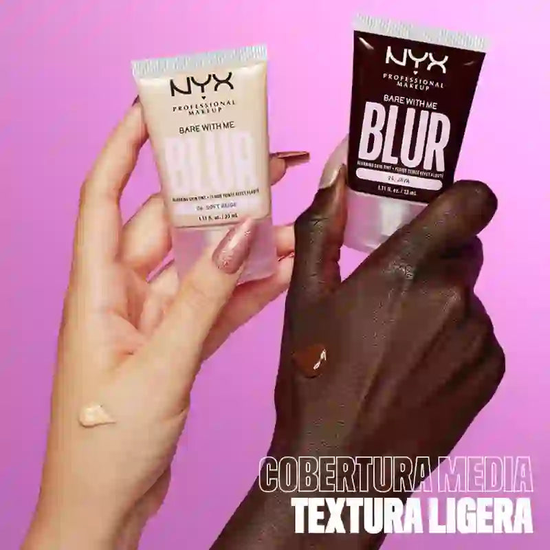 Nyx Bare With Me Blur Skin Tint, Fondotinta sfumante, Finitura opaca, Tonalità Avorio chiaro , 30 ml