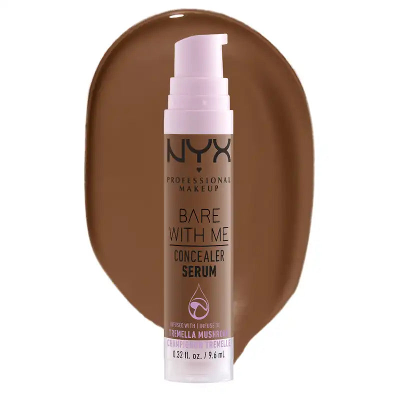 Nyx Bare With Me Serum Concealer, tonalità Moka. Formula vegana. 9,6 ml